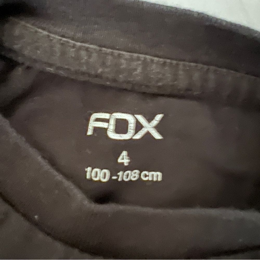 Fox Cotton Short Sleeve Sequined Black Shirt Dreamer Girls 4 Euc — image 4 of 5